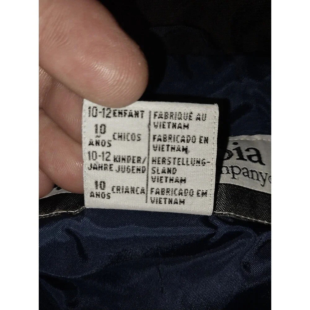 Columbia Youth 10/12 Insulated Winter Jacket Blue Yellow Missing Hood